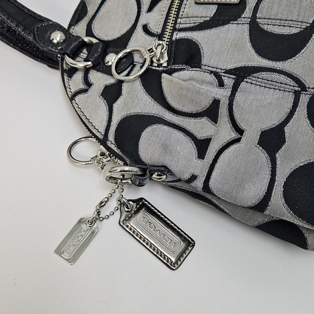 Coach Bags Medium size Purses Poppy Dome Satchel Canvas Leather Set of 3 - Picture 8 of 16